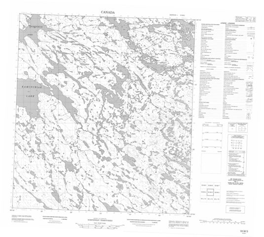 No Title Topographic Paper Map 055M03 at 1:50,000 scale