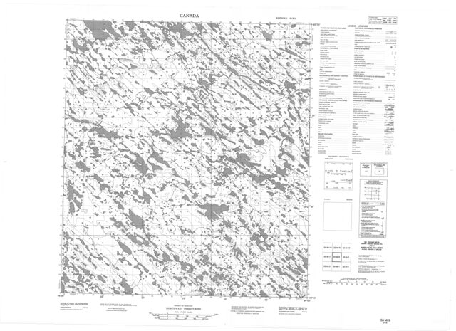 No Title Topographic Paper Map 055M08 at 1:50,000 scale