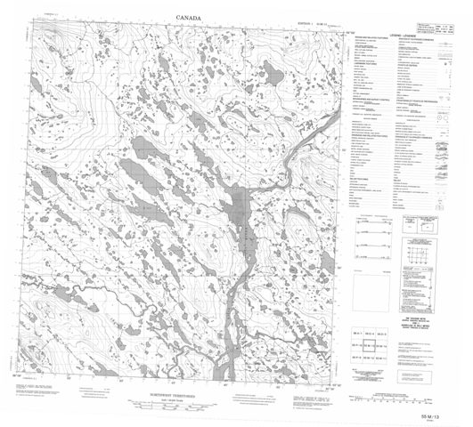 No Title Topographic Paper Map 055M13 at 1:50,000 scale