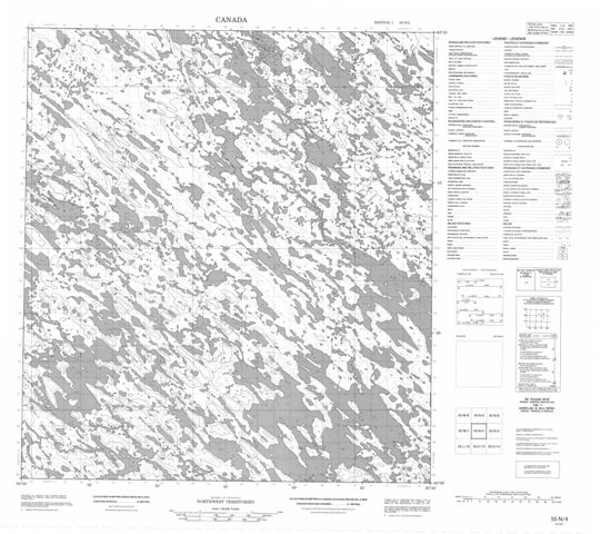 No Title Topographic Paper Map 055N04 at 1:50,000 scale