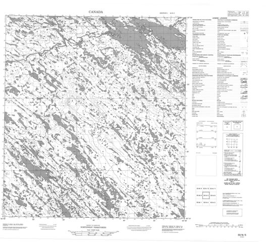 No Title Topographic Paper Map 055N05 at 1:50,000 scale