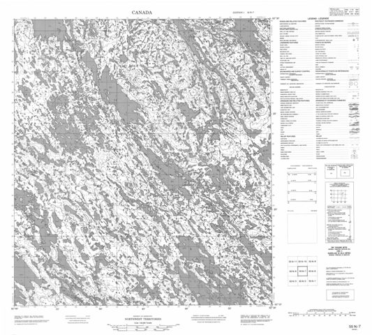 No Title Topographic Paper Map 055N07 at 1:50,000 scale