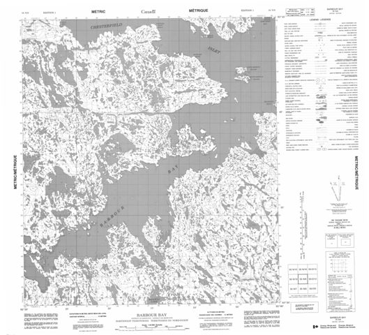 Barbour Bay Topographic Paper Map 055N09 at 1:50,000 scale
