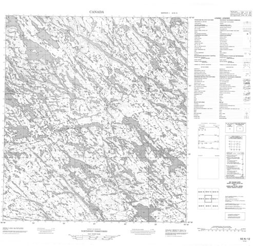 No Title Topographic Paper Map 055N12 at 1:50,000 scale