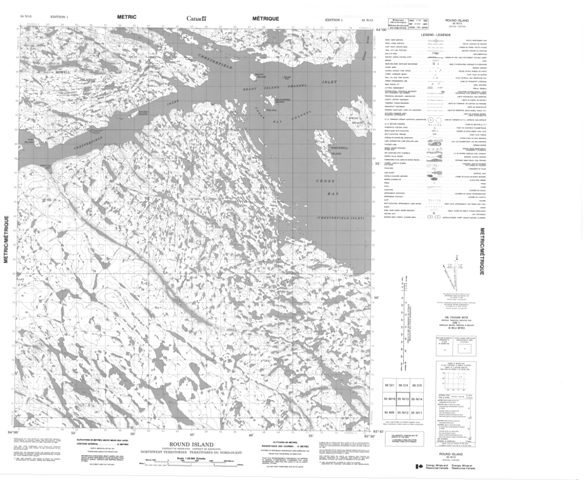 Round Island Topographic Paper Map 055N13 at 1:50,000 scale