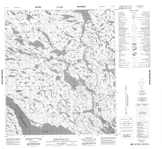 Robinhood Bay Topographic Paper Map 055N16 at 1:50,000 scale