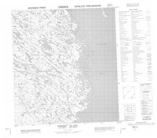 Fairway Island Topographic Paper Map 055O02 at 1:50,000 scale