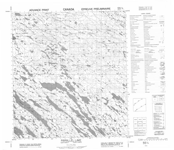 Parallel Lake Topographic Paper Map 055O04 at 1:50,000 scale