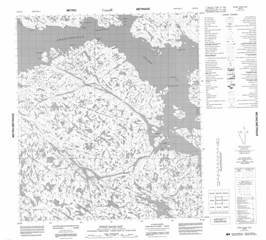 Steep Bank Bay Topographic Paper Map 055O12 at 1:50,000 scale