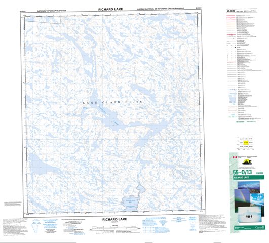Richard Lake Topographic Paper Map 055O13 at 1:50,000 scale