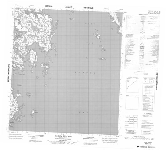 Bailey Islands Topographic Paper Map 055P13 at 1:50,000 scale