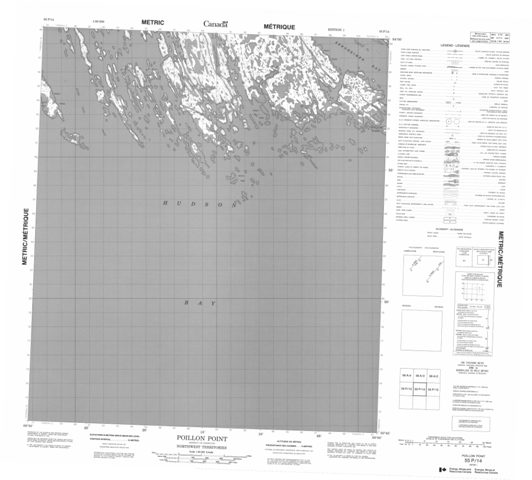 Poillon Point Topographic Paper Map 055P14 at 1:50,000 scale
