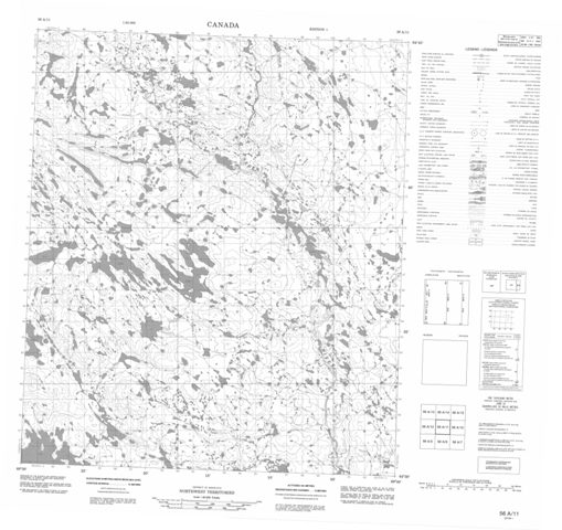 No Title Topographic Paper Map 056A11 at 1:50,000 scale