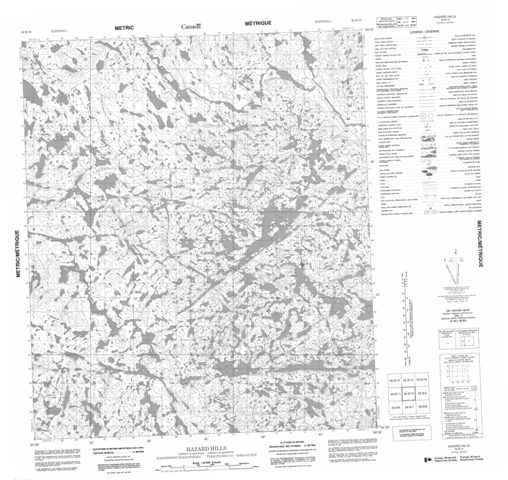 Hazard Hills Topographic Paper Map 056B10 at 1:50,000 scale