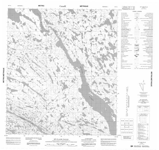 St Clair Falls Topographic Paper Map 056C04 at 1:50,000 scale