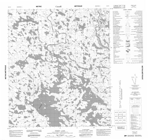 Fehet Lake Topographic Paper Map 056C08 at 1:50,000 scale