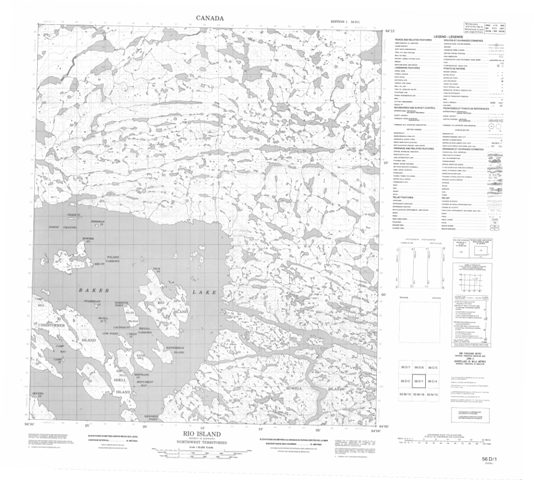 Rio Island Topographic Paper Map 056D01 at 1:50,000 scale