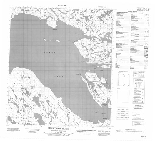 Christopher Island Topographic Paper Map 056D02 at 1:50,000 scale