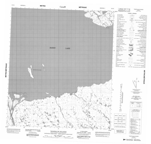 Tanataluk Islands Topographic Paper Map 056D03 at 1:50,000 scale