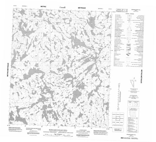 Kingaruugnak Hill Topographic Paper Map 056D11 at 1:50,000 scale