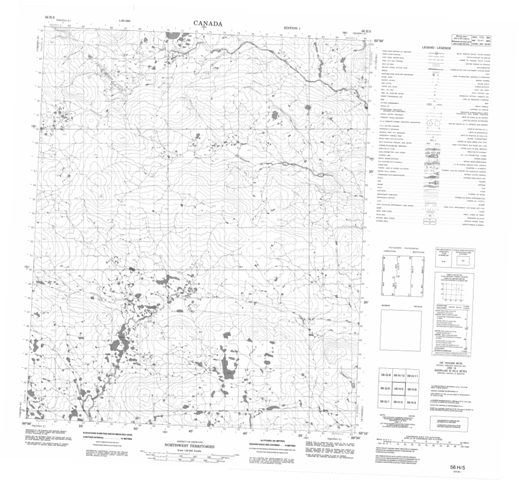 No Title Topographic Paper Map 056H05 at 1:50,000 scale