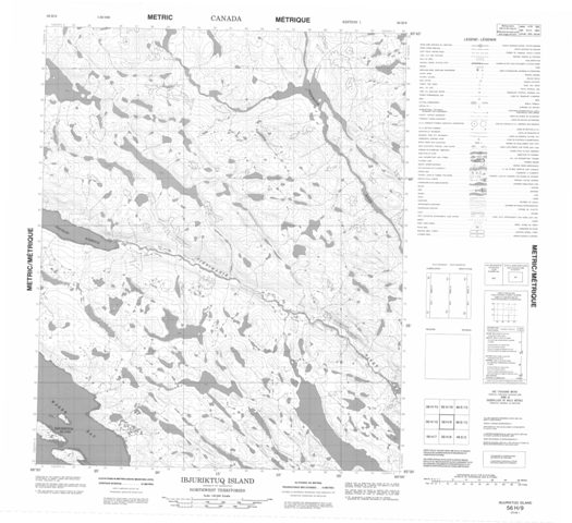 Ibjuriktuq Island Topographic Paper Map 056H09 at 1:50,000 scale