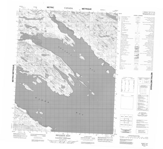 Bennett Bay Topographic Paper Map 056H13 at 1:50,000 scale