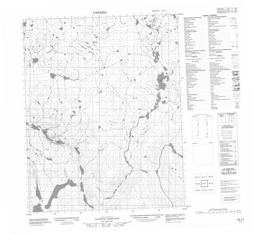 No Title Topographic Paper Map 056J07 at 1:50,000 scale