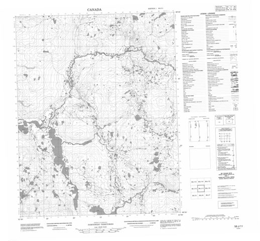 No Title Topographic Paper Map 056J11 at 1:50,000 scale