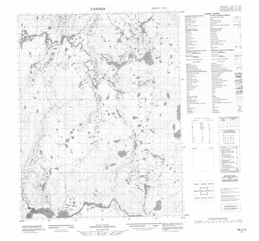 No Title Topographic Paper Map 056J13 at 1:50,000 scale