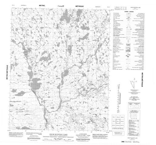 Snow Bunting Lake Topographic Paper Map 056L01 at 1:50,000 scale