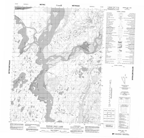 Madam Daly Lake Topographic Paper Map 056M03 at 1:50,000 scale