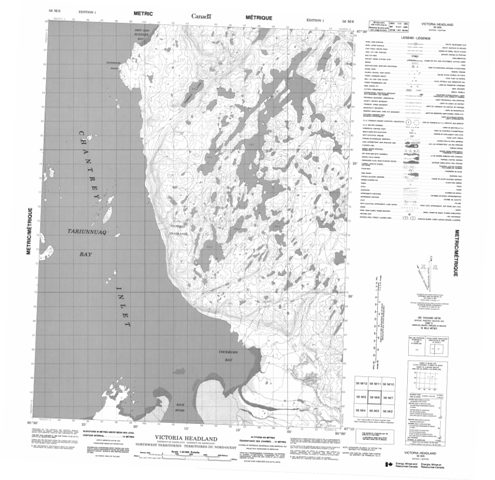 Victoria Headland Topographic Paper Map 056M06 at 1:50,000 scale