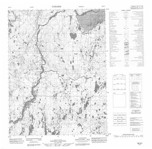 No Title Topographic Paper Map 056N01 at 1:50,000 scale