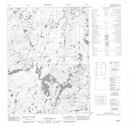 No Title Topographic Paper Map 056N09 at 1:50,000 scale