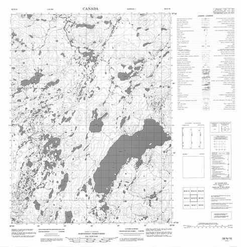 No Title Topographic Paper Map 056N10 at 1:50,000 scale