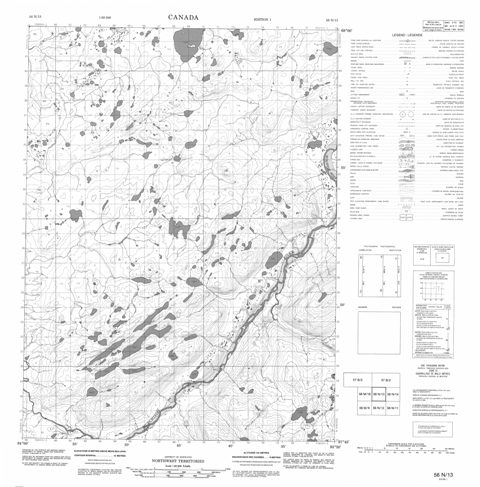 No Title Topographic Paper Map 056N13 at 1:50,000 scale