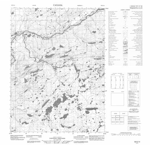 No Title Topographic Paper Map 056N14 at 1:50,000 scale