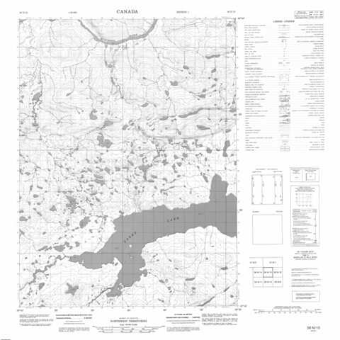 No Title Topographic Paper Map 056N15 at 1:50,000 scale