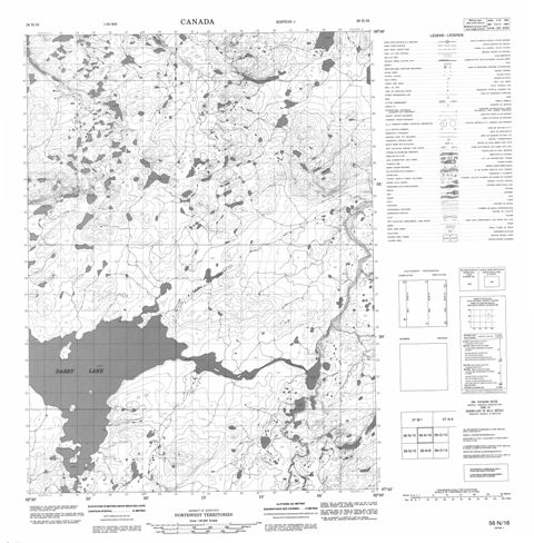No Title Topographic Paper Map 056N16 at 1:50,000 scale