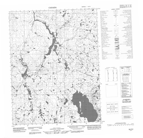 No Title Topographic Paper Map 056O02 at 1:50,000 scale