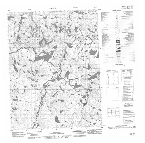 No Title Topographic Paper Map 056O07 at 1:50,000 scale