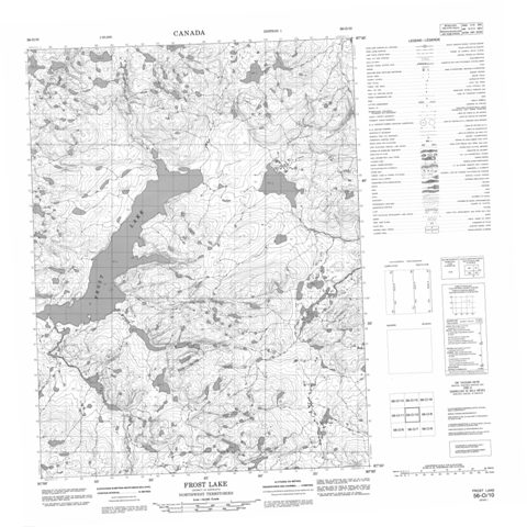 Frost Lake Topographic Paper Map 056O10 at 1:50,000 scale
