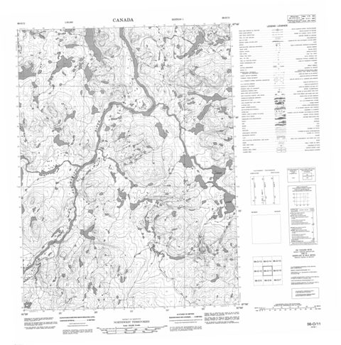 No Title Topographic Paper Map 056O11 at 1:50,000 scale