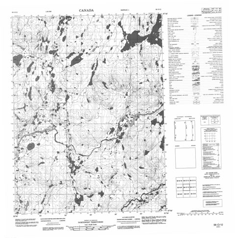 No Title Topographic Paper Map 056O12 at 1:50,000 scale