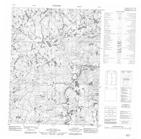 No Title Topographic Paper Map 056P07 at 1:50,000 scale