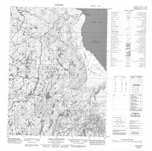 Cape Weynton Topographic Paper Map 056P09 at 1:50,000 scale