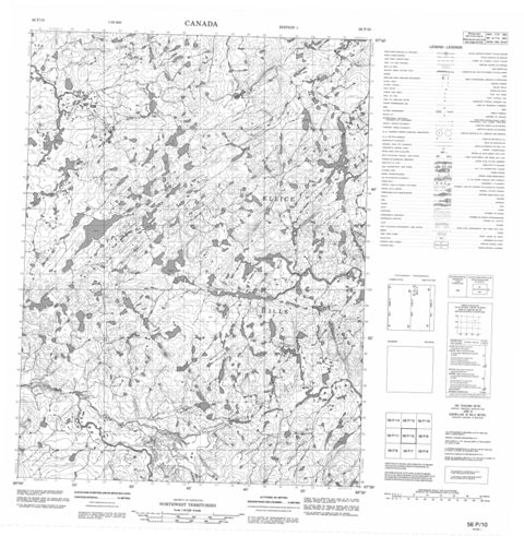 No Title Topographic Paper Map 056P10 at 1:50,000 scale