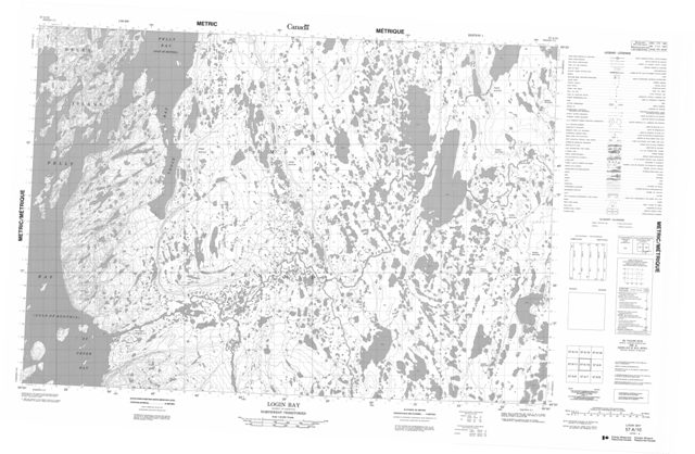 Login Bay Topographic Paper Map 057A10 at 1:50,000 scale