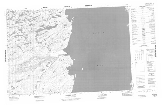 Becher River Topographic Paper Map 057A11 at 1:50,000 scale